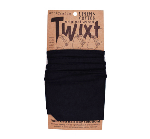 Twixt Wired Head Wrap - Navy Blue by ANTICRAFT