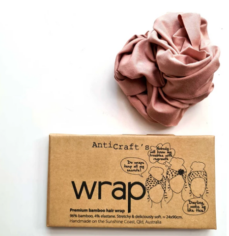 Stretchy Premium Bamboo Head Wrap - Blush Pink by ANTICRAFT