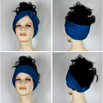 Stretchy Premium Bamboo Head Wrap - Petrol by ANTICRAFT
